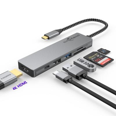USB C Hub Adapter Typ C GADEBAO 4k hdmi Typ C Dockingstation USB Hub Hochgeschwindigkeits-Datenübertragung 4K-kompatibel HDMI schneller PD-Ladeanschluss SD TF-Karte