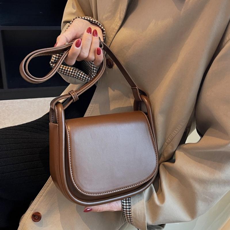 Women Bag Korean PU Fashion Simple New Hasp Shoulder Bag Handbag Pures and Bags Crossbody Girls Office Lady