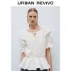 UR Women's Summer Romantic Ruffle Tie-up Blouse