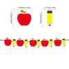 European And American School Season Party Decoration School Bus Apple Pencil Flag Welcome Back Glitter Latte Flower