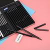 32Pcs Sketch Pencil Set Beginner Painting Tool Art Supplies with Iron Storage BoxBlack No.1