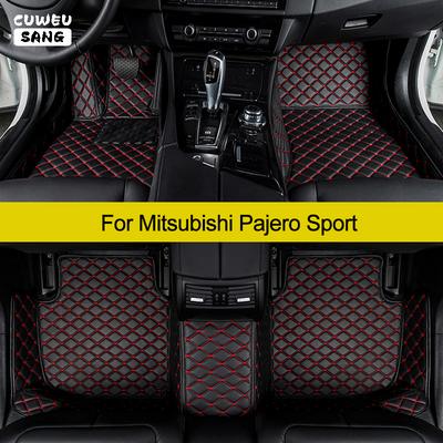 CUWEUSANG Custom Car Floor Mats For Mitsubishi Pajero Sport Auto Carpets Foot Coche Accessorie