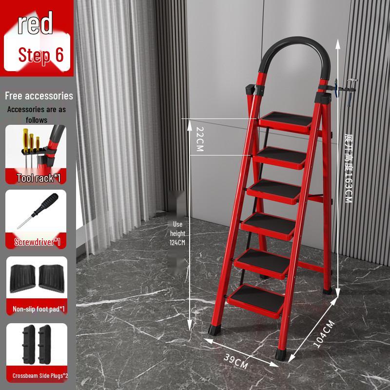 German Aluminum Alloy Telescopic Folding Ladder - Safe and Convenient A-Frame for Household Use