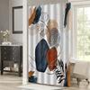 Boho Bathroom Curtains Shower Waterproof 72" X 72" Modern Shower Curtain Set Leaves Plant Neutral Bathroom For Home Decoration