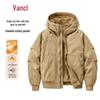 VANCL Arbetsjacka med huva och fleecefoder för män