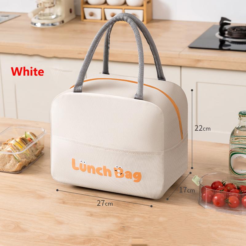 

Cartoon Large Capacity Bento Thermal Lunch Bag Oxford Lunch Box Storage Cooler Lunch Bag For Kids Tote Food Drink Insulation Bag білий