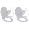 Day and Night - Day and Night Toilet Seats with Soft Close Lids 2 Pcs White Plastic