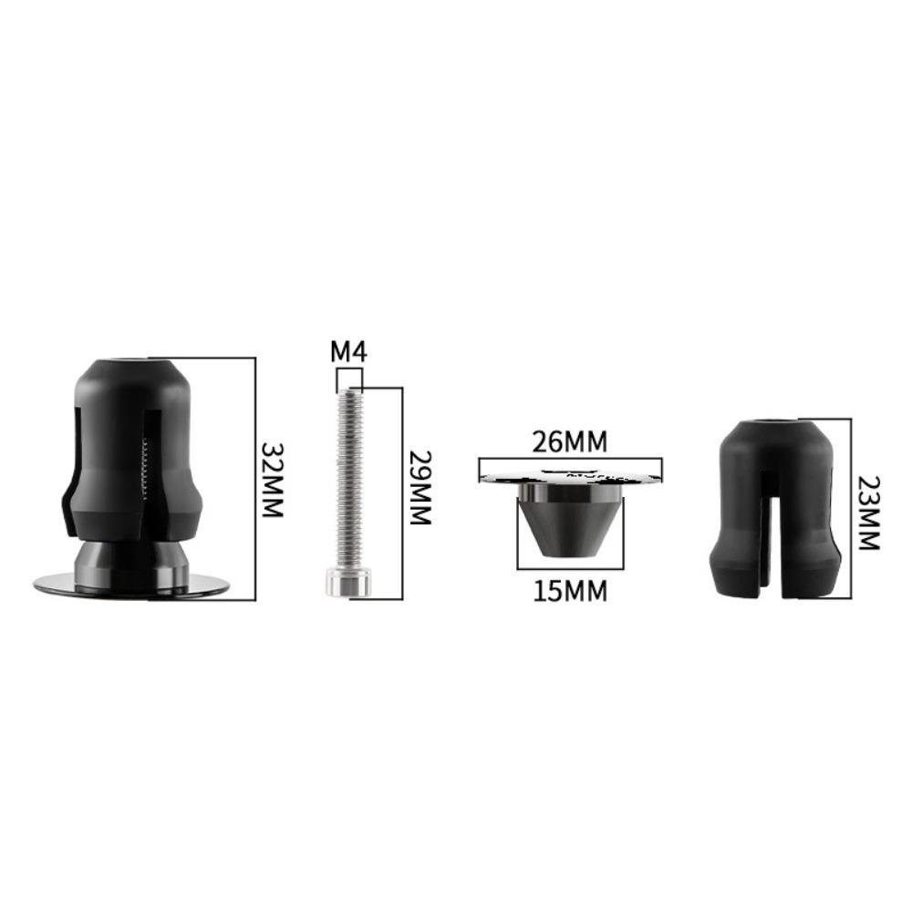 1 Pair 32x26MM Bicycle End Plugs Aluminium Zinc Zinc Alloy Handlebar Cap  Mtb Handlebars