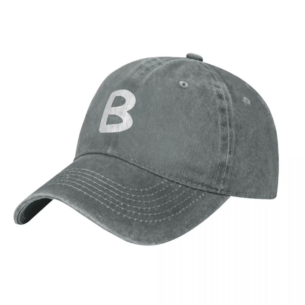 Letter B Capital Alphabet Birthday Gift Baseball Cap Winter Hat Luxury Hat Western Hat Vintage Unisexs Hats Womens