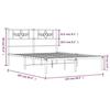 VidaXL Metal Bed Frame with Black Headboard 120x200 Cm 355265