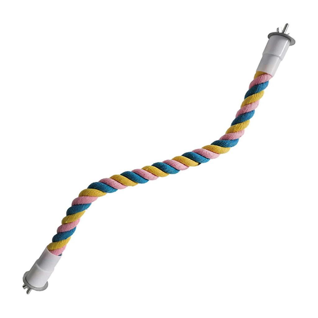 Rotate Cotton Rope Climbing Ropes Bungee Bird Toys Bird Rope Cotton Rope Bird Perch for Budgie Lovebird Cockatiel Finch Macaw