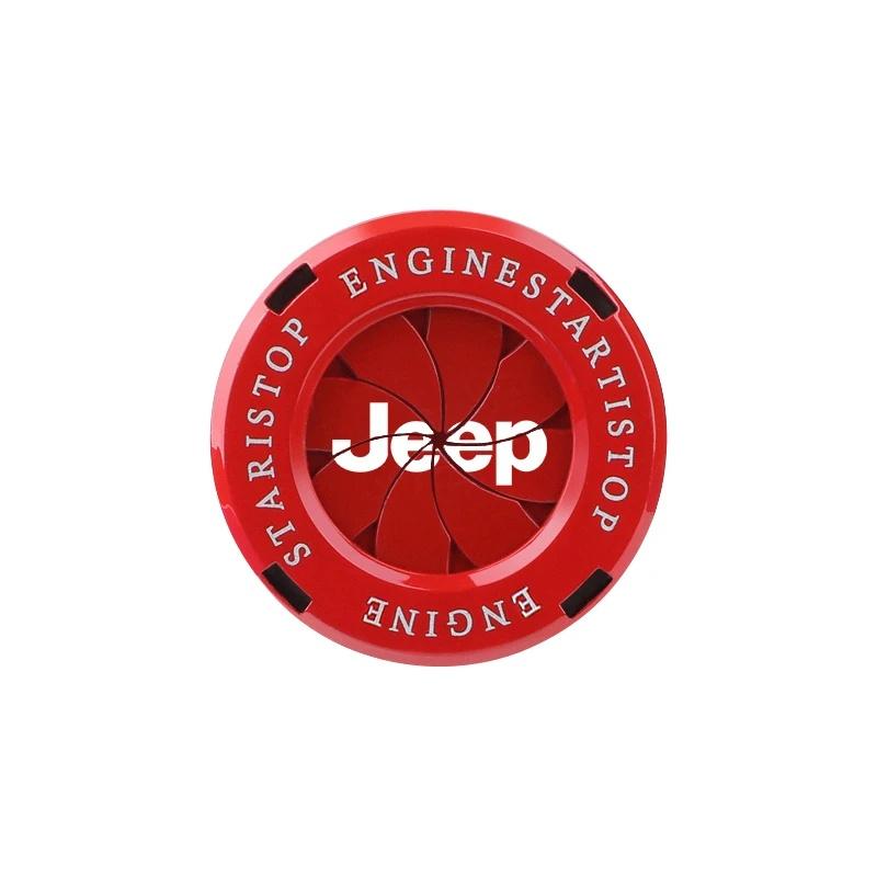1Pc Decorative Car Engine Start Button Ring Cover for Jeep Renegade Wrangler JK Grand Cherokee Compass Patriot Auto Accessories ALW1