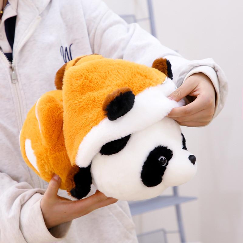 Realistic Panda And Raccoon Plush Toy Soft Pp Cotton Stuffed Animal Pillow