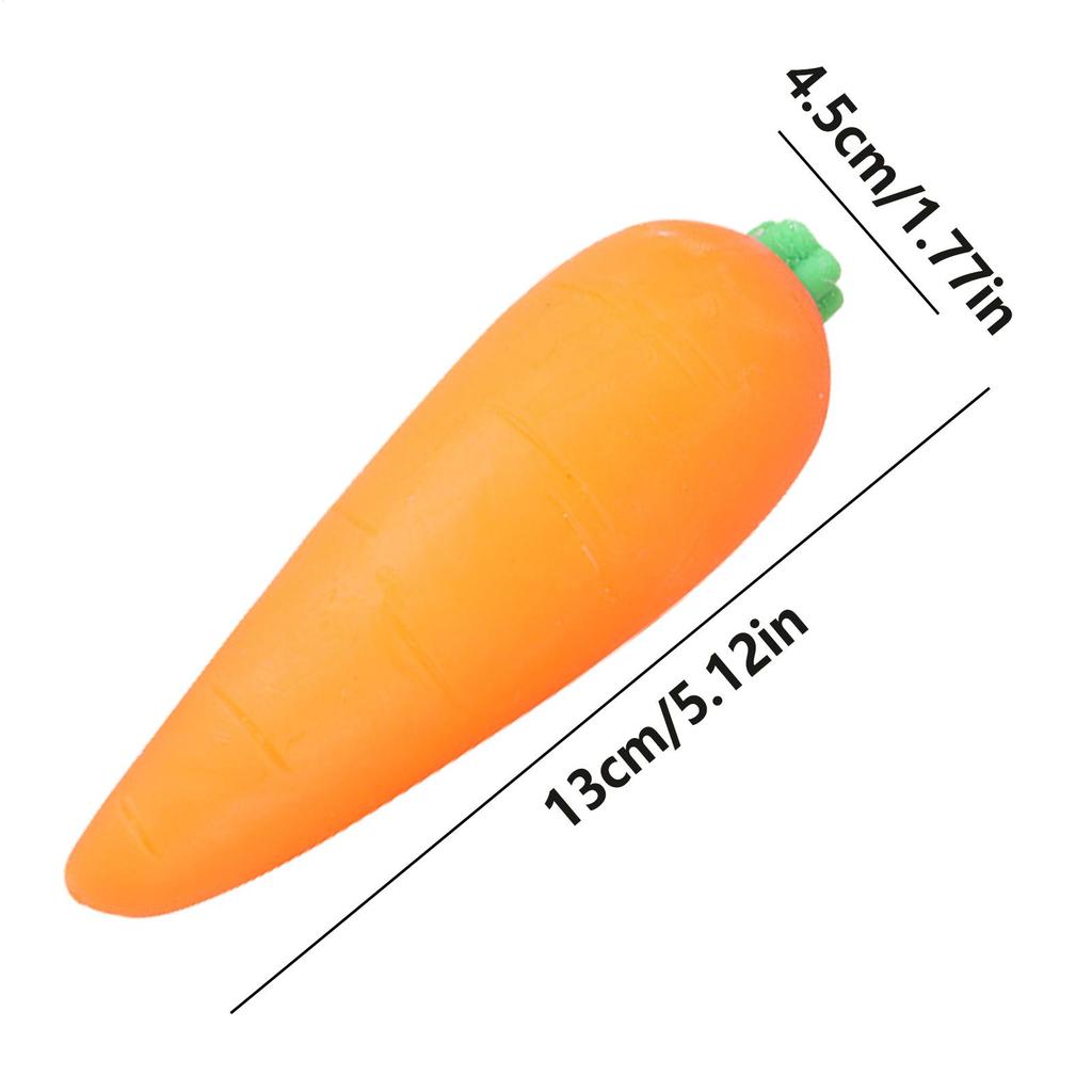 Sensory Squeeze Toy 5.1 Inches Carrot Shape Basket Stuffers Sensory Fidget Toys for Home School Classroom Dorm College Travel