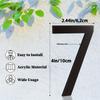 1pc Modern Black Self-Adhesive Acrylic House Number 7 - Easy Install, No Battery Required, Plastic Surface Mount Address Sign for Home
