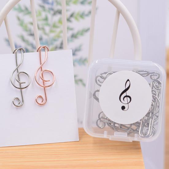 10 ks/sada barevných kancelářských sponek hladkých tvar hudebních symbolů odolné proti korozi špendlíky na lístky na stůl