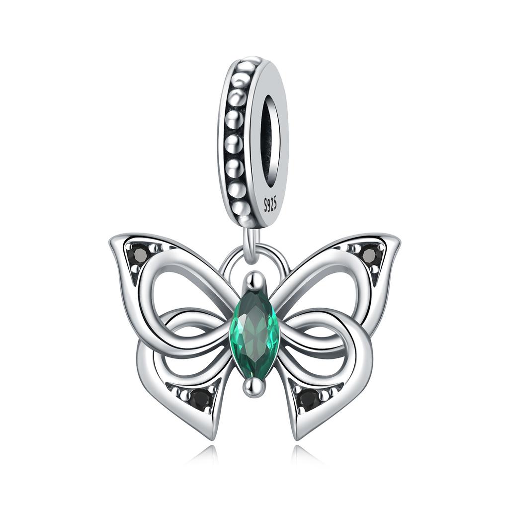 Genuine Copper Colorful Butterfly Charms Beads Fitoriginal Bracelets Fine Diy Gifts Jewelry Making