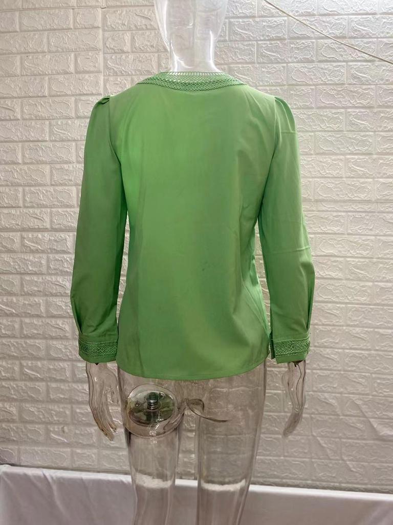 Lace Trim Long Sleeve Shirt - New Autumn Collection