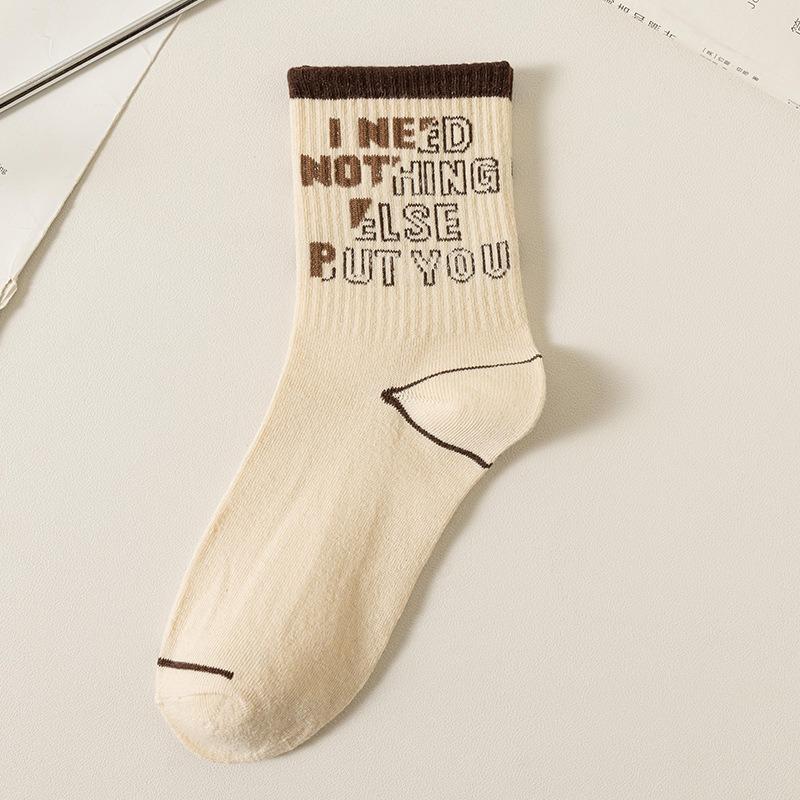 

Женские весенне-осенние ретро универсальные спортивные баскетбольные носки до середины икры для студентов с защитой от запаха 1 pair