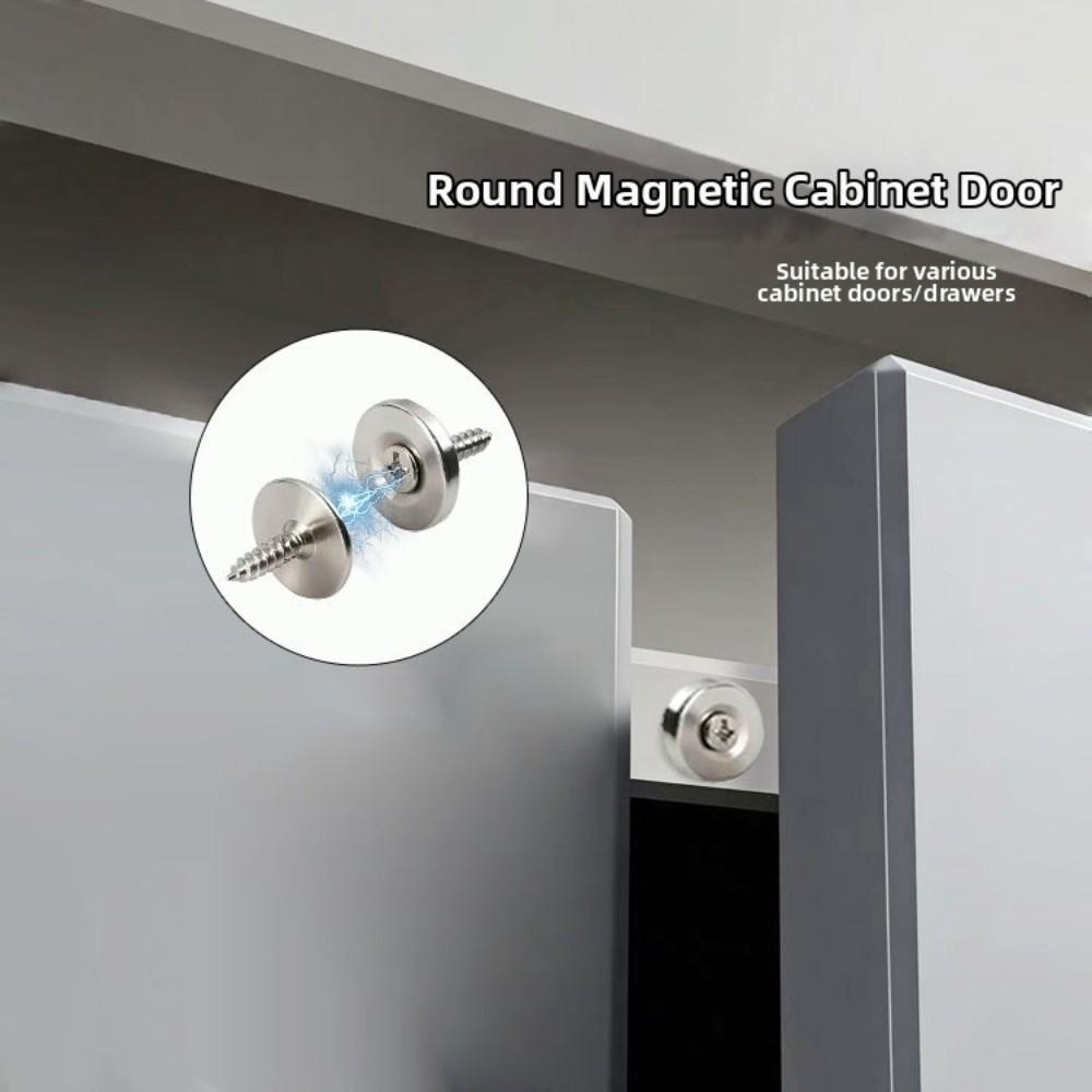 Round Magnetic Lock for Furniture Closer for Furniture Hardware Magnetic Door Catch