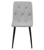 LIBRA Chair - Light Gray Fabric / Black Legs X 2
