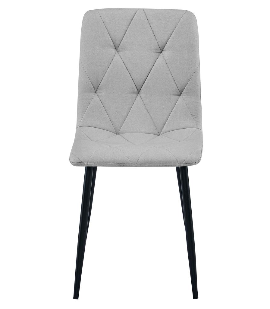 LIBRA Chair - Light Gray Fabric / Black Legs X 2