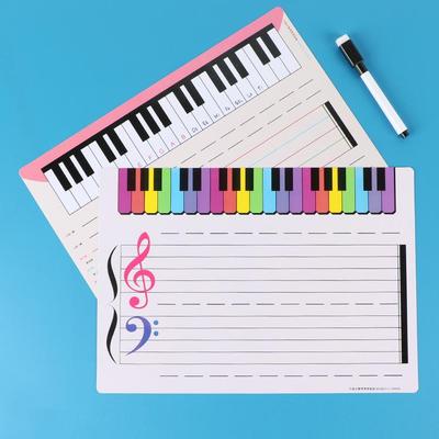 Löschbares Notenständer-Whiteboard Notenblatt: Violinschlüssel Lernpad für den Musikunterricht