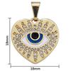 Módní Zirkon Mosaz Smalt Ruka Srdce Evil Eye Charm Přívěsek na náramek Náhrdelník Náušnice Výroba DIY doplňků šperků