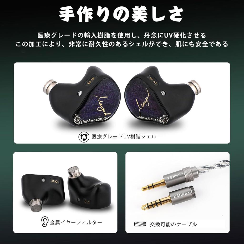 [Refined Tuning Strategy for 2024] Linsoul XENNS Mangird Tea PRO Hybrid HiFi Earphones (6BA+2DD) with Enhanced Bass, 120cm Cable, Noise Cancelling,