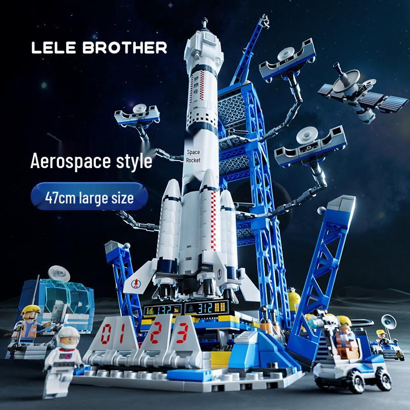 Spacecraft Starship Falcon Toy Building Blocks - Children's Rocket Assembly Set