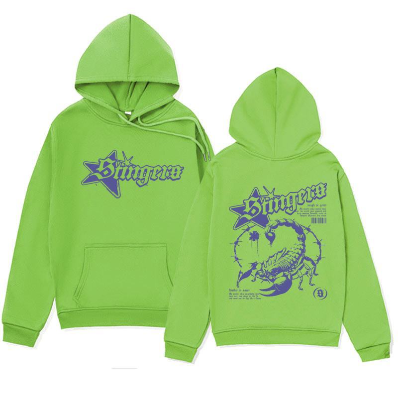Design scorpion silhouette, printed hooded sweater simple and versatile