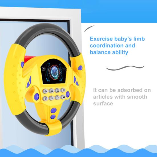 Simulation Steering Wheel Rhythm Training Hand-on Ability Interactive Toys Body Movements Development Steering Wheel Toy for Kids