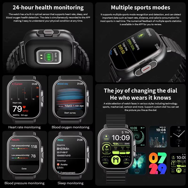 2026 TWS 2in 1 Smart Watch with Headphones Sports Watch Bluetooth Headset Call Watch Men Health Monitor NFC Women Smartwatch Earbuds
