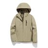 Unisex Color Block 3-in-1 Hooded Windproof Jacket with Detachable Down Liner