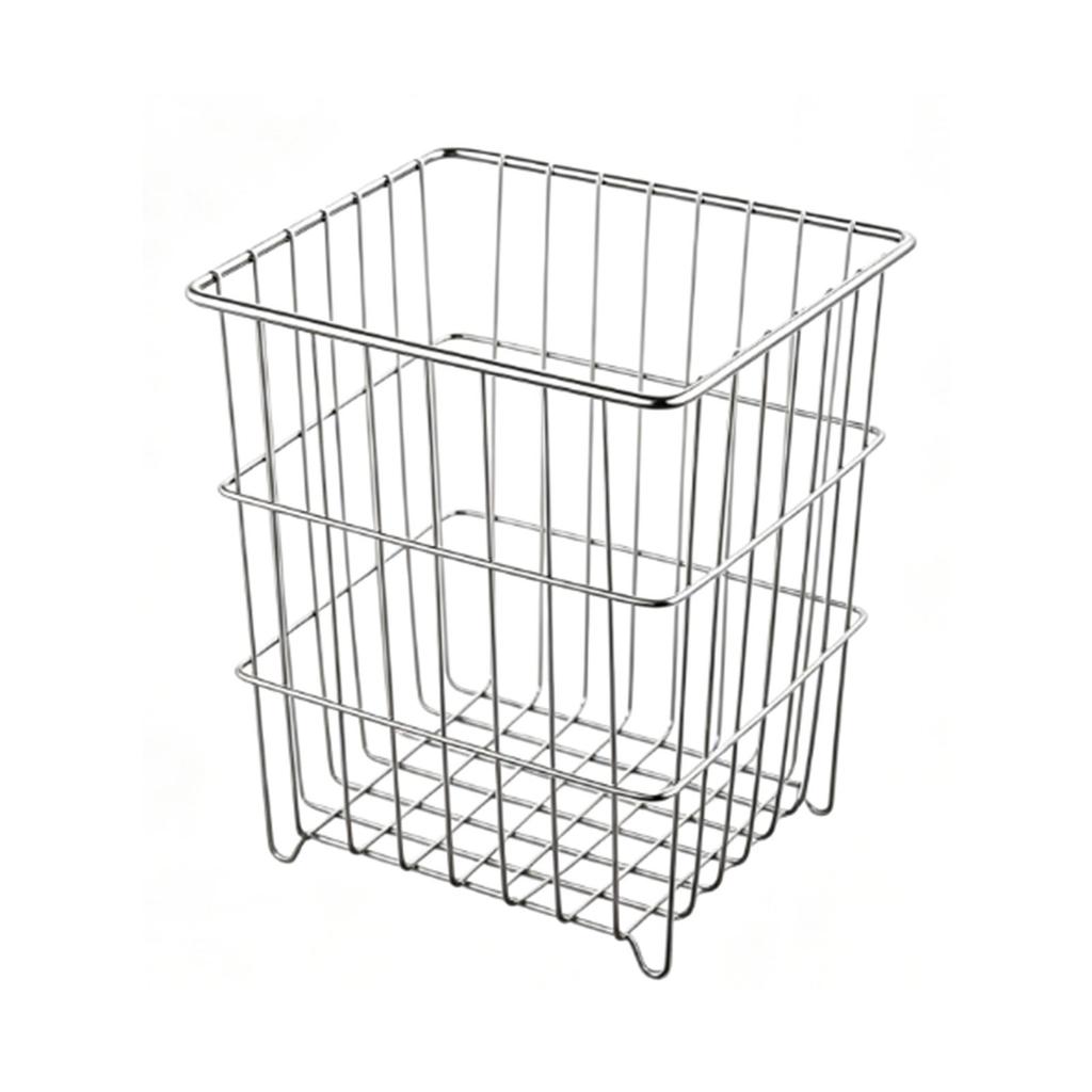 Wire Basket Multifunctional 304 Stainless Steel Wire Food Storage Organizer for Fruits Vegetables Snacks Seasonings M