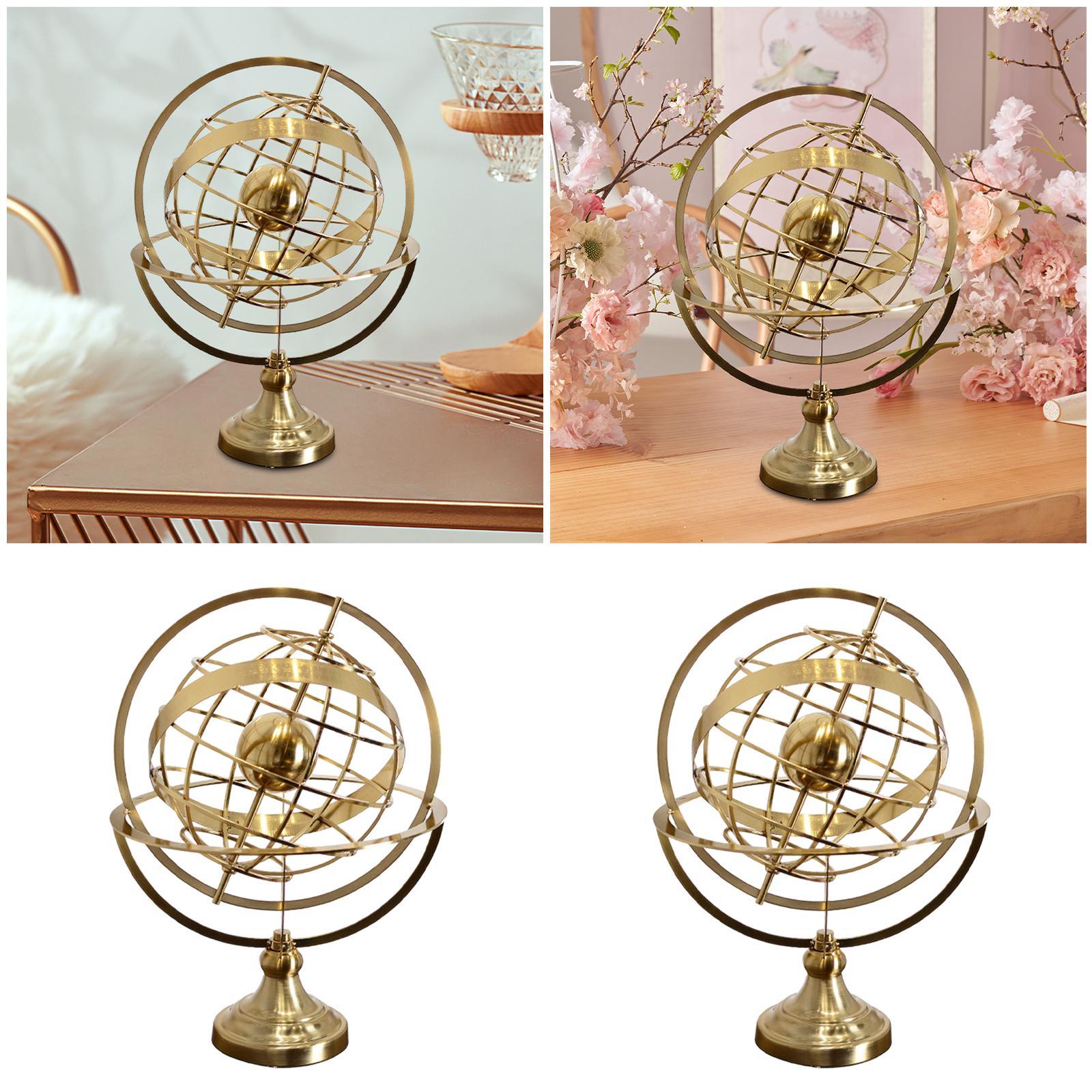 

Rotating Globe Ornaments Rotating Globe Artwork Collectible Gifts Creative for Studies Dining Areas Countertop Office Shelf 25cmx36cm