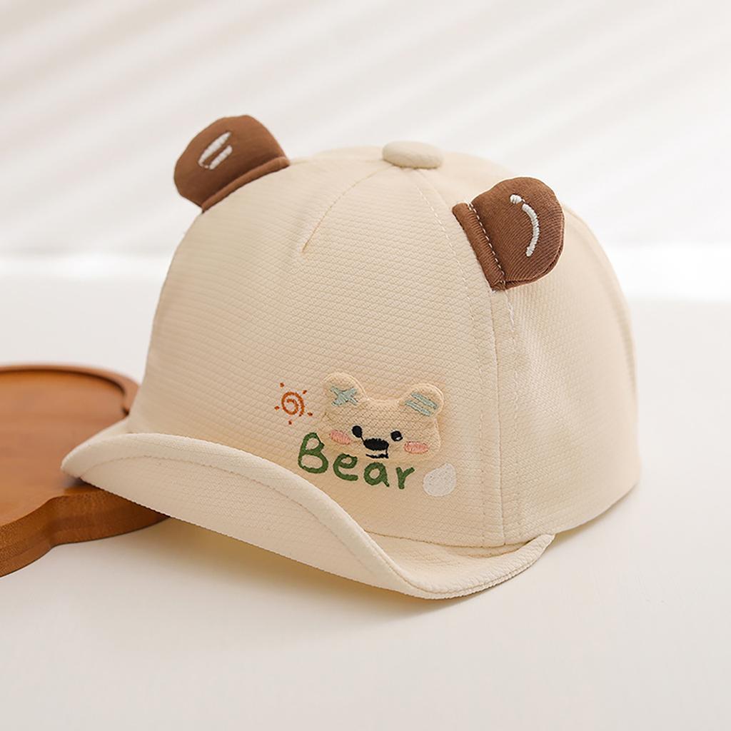 Cartoon Cute Baby Baseball Hat with Ears Summer Soft Brim Sunshade Duck Tongue Cap Boy Girl Infant Kids Soft Peaked Sun Hat