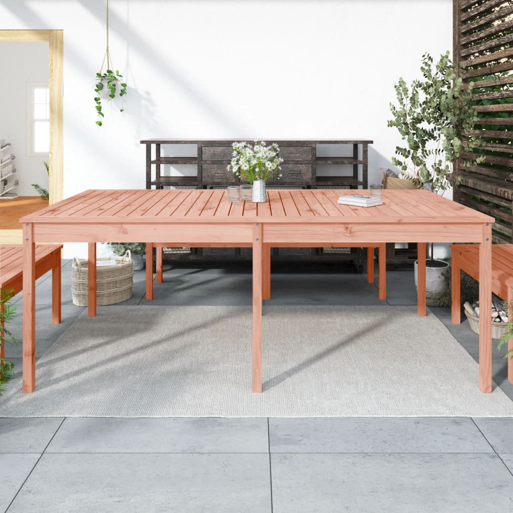 Garden Table 203.5 x 100 x 76 cm Solid Douglas Fir Wood