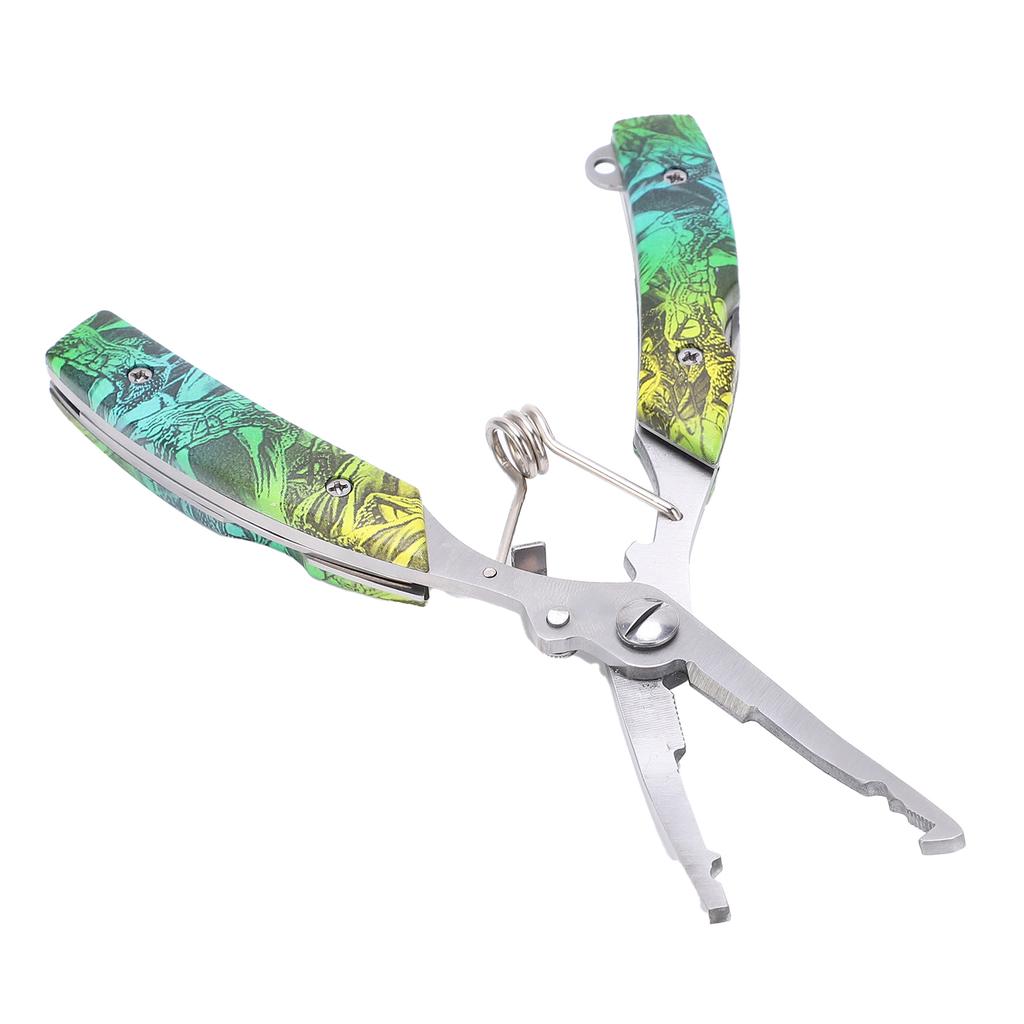 Multifunction Fishing Pliers Stainless Steel Fishing Scissors with 2 Blades Braid Line Cutters Hook Remover