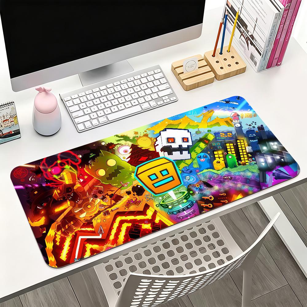 Spiel G-Geometry Dash Mauspads Quadratisch Büro Gaming Schreibtischmatte Wasserdicht Rutschfest Gummi Dekorativ