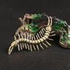 Antique Replica Chinese Centipede Brass Sculpture: Solid Copper Hundred-Legged Worm Tea Pet Handicraft