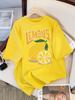 Fresh Lemon Fruit Prints Women Tee Shirt Casual Oversized T-Shirts Breathable Cotton Short Sleeve Comfortable O-Neck Tops