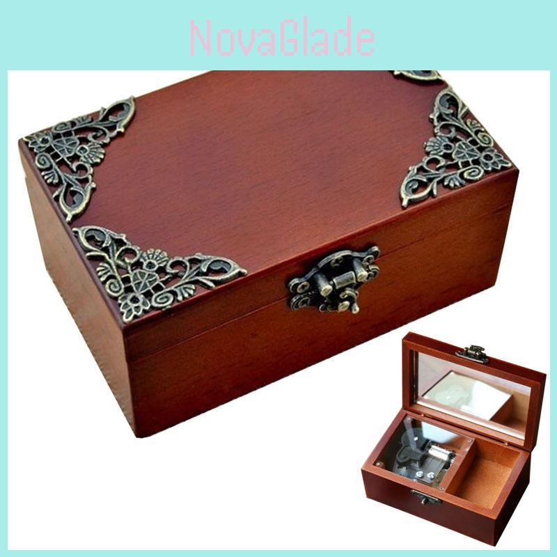 Classic Rectangle Wind Up Music Box With Melodious Tunes And Vintage Charm