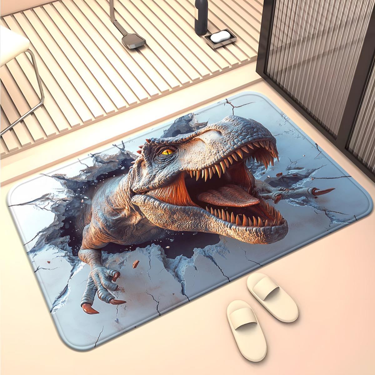 

Roaring Dinosaur Animal Floor Mat - Creative Monster Design Area Rug Indoor Outdoor Home Decor Bedroom Living Room Entrance Rug 40x60cm