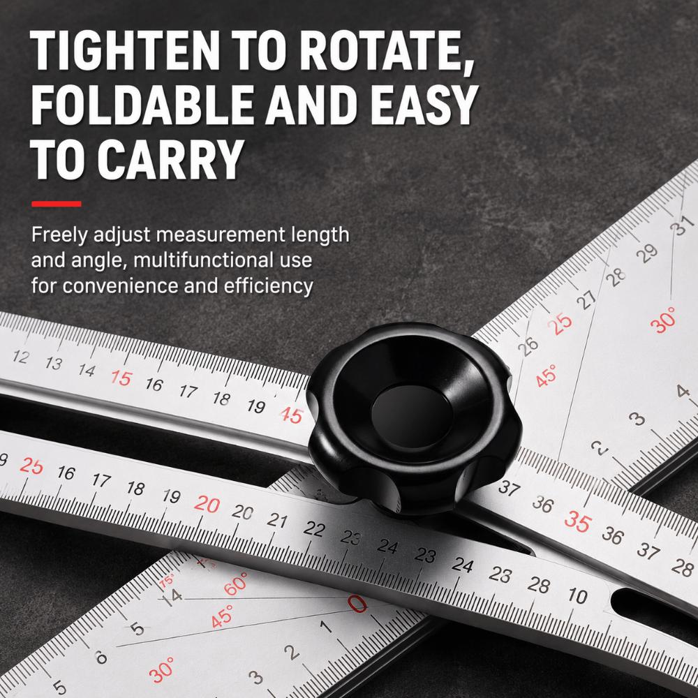 T-shaped Marking Gauge 3-in-1 Woodworking Tool Wide Range Drilling Ruler Furniture Craft