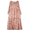 Round Neck Long Sleeve Loose Apparent Big Swing A-line Dress