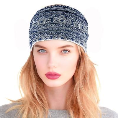 Široký potní turban Absorpční froté kruhová čelenka Uzlovaný headwrap Módní doplněk