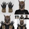 Scary Wolf Mask With Fur Gloves Perfect For Halloween Costume Parties And Cosplay Events