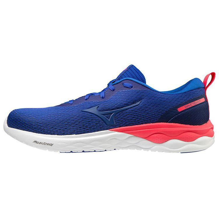 Mizuno Wave Revolt Низкие Ударопоглощающие Скользкие Прочные Дышащие Беговые Кроссовки Мужские Синий Розовый Белый J1GC208170 43