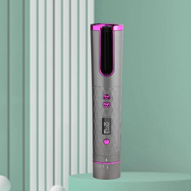 Fast Hair Curlers USB LCD Display Wireless Ceramic Rotating Curling Iron Curling Iron Hair Tools
